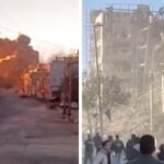 Rekaman dari berbagai penjuru Iran memperlihatkan skala serangan tersebut