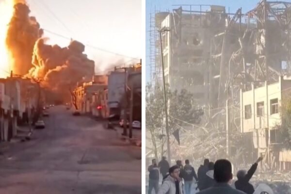 Rekaman dari berbagai penjuru Iran memperlihatkan skala serangan tersebut